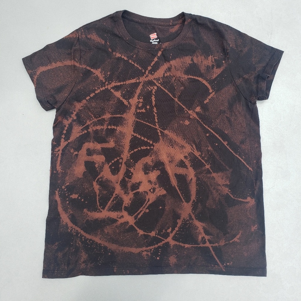 Women's M Black - Bleach Washed Tee